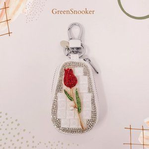 GreenSnooker Creative Women White Car Key Case, Keychain